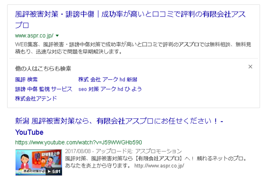 ▲昔の「他の人はこちらも検索」サイトアクセス後