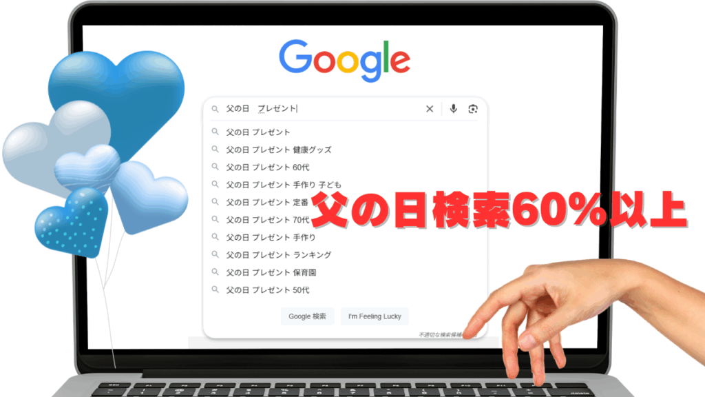 父の日商戦サジェスト表示