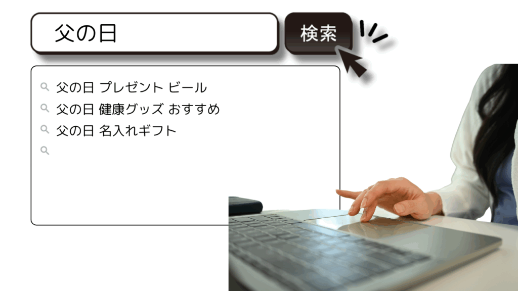 父の日商戦サジェスト表示